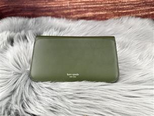 KATE SPADE NADINE MEDIUM CLUTCH WALLET IN HUNTER GREEN SAPLING Brand New A1 Hawk